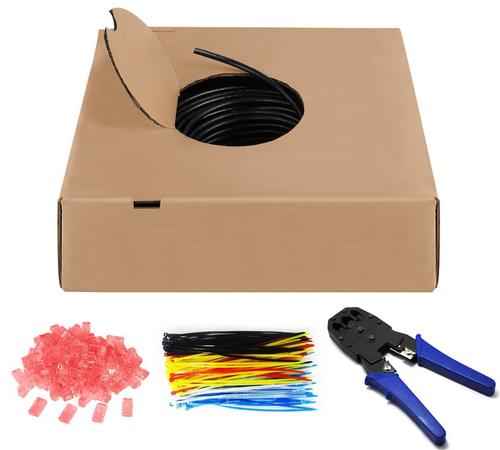 Goobay 55441 cavo di rete Nero 305 m Cat6 U/UTP (UTP)