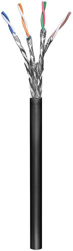 Cavo Goobay S/FTP per esterni Cat6. ACC. Nero. 100 m