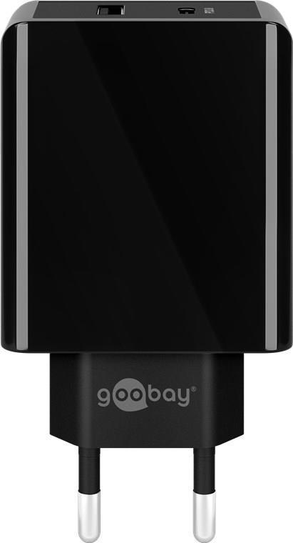 Caricabatterie USB-A/USB-C nero Alimentatore con presa USB, 3A, 30W