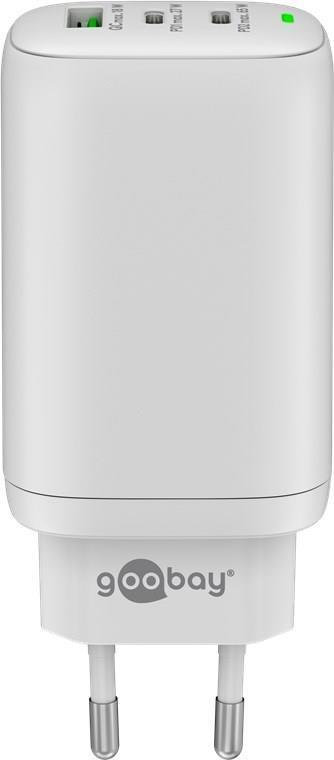 Goobay 61759 Caricabatterie per dispositivi mobili Fotocamera, Cuffie, Telefono cellulare, Orologio intelligente, Tablet Bianco