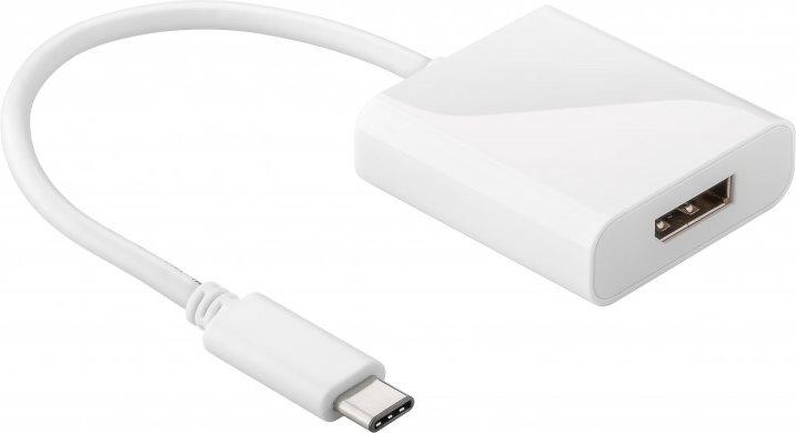 Adattatore Wentronic Goobay USB-C - DisplayPort bianco - per il collegamento tra dispositivi USB-C e DisplayPort (66257)