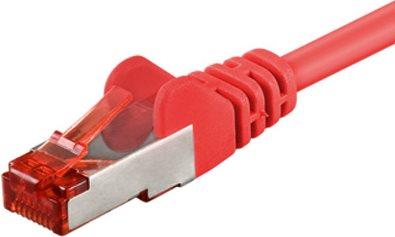 Cavo patch CAT6 50,0 m rosso S/FTP 2xRJ45, LSOH, CU