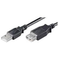 CAVO PROLUNGA USB 2.0 CONNETTORI A-A MASCHIO/FEMMINA - MT. 060 COLORE NERO