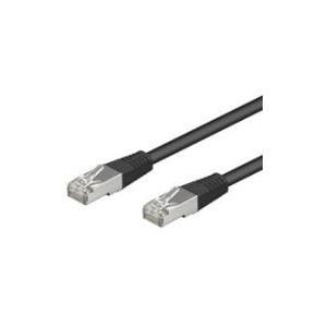Cavo patch CAT5e 15,0m nero SF/UTP 2xRJ45, PVC, CCA