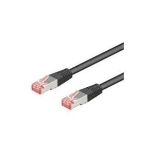 Cavo patch CAT6 15,0 m nero S/FTP 2xRJ45, LSOH, CU