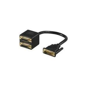 Wentronic Goobay - Splitter DVI - DVI-D (M) - DVI-D (W) - viti ad alette - nero (68740)