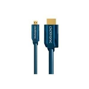 Micro-HDMI+Adattatore Cavo Ethernet (HDMI A/HDMI Micro D) -2,0 m Adattatore ad alta velocità HDMI su micro-HDMI