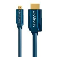 Micro-HDMI+Adattatore Cavo Ethernet (HDMI A/HDMI Micro D) -3,0 m Adattatore ad alta velocità HDMI su micro-HDMI