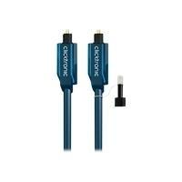 Clicktronic Opto -Cable Set - Kit cavo audio digitale (ottico) - TosLink (M) a TosLink (M) - 50 cm - Fibra in vetro