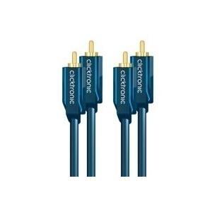 ClickTronic 5m Stereo Audio cavo audio 2 x RCA Blu (ClickTronic 5m Stereo Audio lydkabel 2)