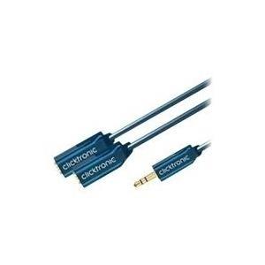 Serie casuali Clicktronic - splitter audio - plug stereo mini jack (m) a mini spina stereo mini jack (W) - 10 cm - doppio isola