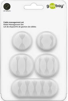 Clip cavi goobay bianco