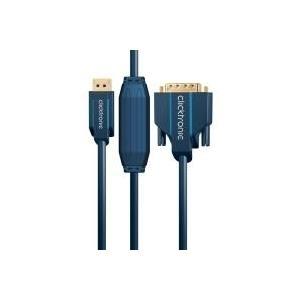 ClickTronic 70731 cavo e adattatore video 5 m DVI-D DisplayPort Blu (Clicktronic DisplayPort/DVI Cable. M/M. Blue. 5.0m)