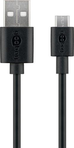 Cavo USB 2.0 Goobay A-MicroB. MM. Nero. 1,0 m