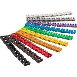Clip di marcatore cavo Goobay "Cifre 0-9", per diametro del cavo fino a 4 mm, anelli di etichettatura color 4 mm 10x 10 pezzi p