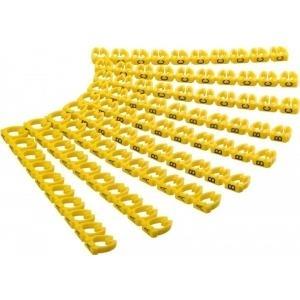 CONFEZIONE 90 CLIP PER CAVI DIAMETRO FINO A 6 MM CON LETTERE A-C