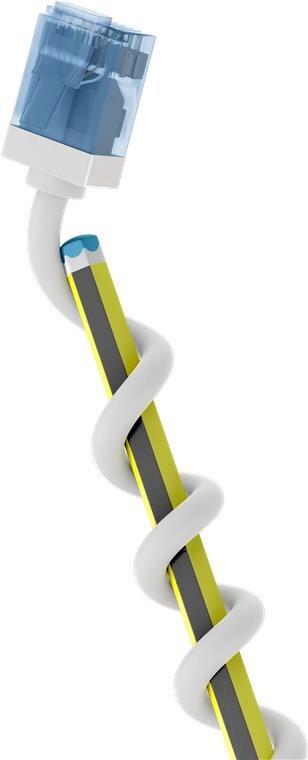 Goobay Cavo patch ultra flessibile CAT 6A slim U/UTP bianco - spina pura extra corta (74285)