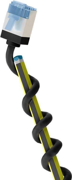 Goobay Cavo patch ultra flessibile CAT 6A slim U/FTP nero - spina pura extra corta (74315)