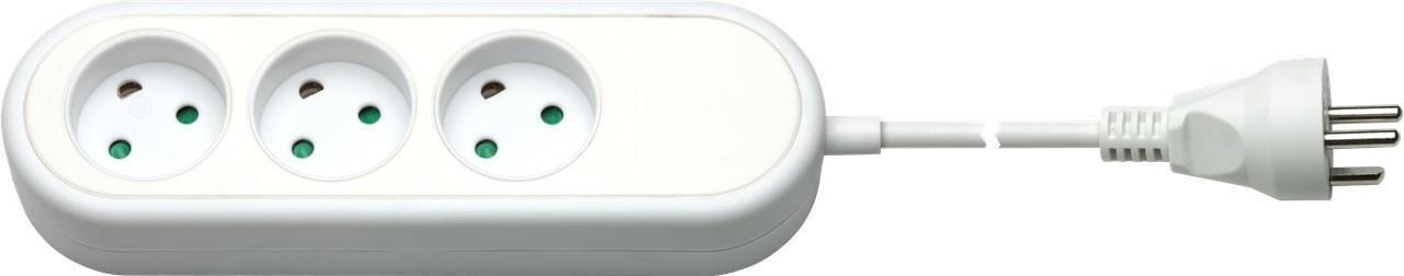 Goobay Stikdse med jord 3 vie 15 m Bianco