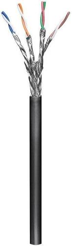 Cavo Goobay S/FTP per esterni Cat6. CU. Nero. 100 m