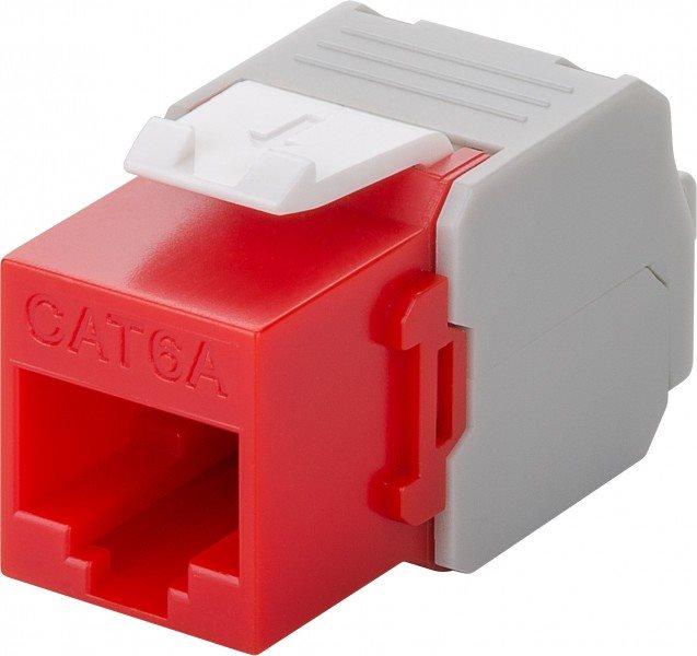 presa di rete keystone rj45 cat6a utp toolless rosso