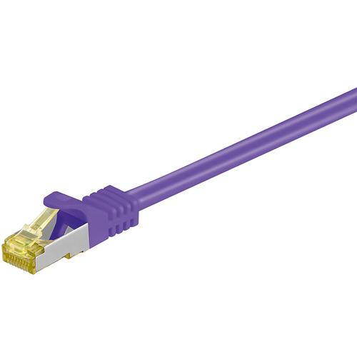 Cavo Goobay S/FTP CU Cat7. Spina RJ45. Viola 1,0 m