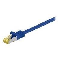 Cavo di patch cavo grezzo wentronic goobaycat.7, S/FTP (PIMF), blu, 7,5 m - LSZH Halogen -GREE, COPPER, connettore RJ45 (91628)