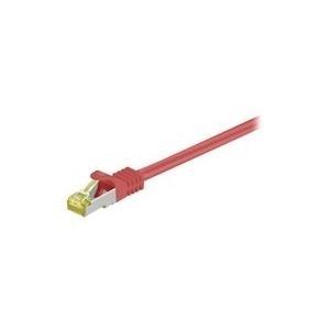 Wentronic Goobay - Cavo patch - Da RJ-45 (M) a RJ-45 (M) - 100 m - SFTP PiMF -Cavo grezzo Cat.7 - pressato senza alogeni - ross