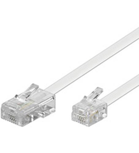 Cavo modulare Goobay. RJ45/RJ11. MM. Bianco. 3,0 m