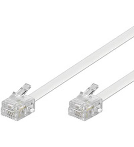 Cavo modulare Goobay. RJ11/RJ11. MM. Bianco. 10 m