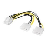 CAVO INTERNO LINK ALIMENTAZIONE PCI EXPRESS 8 POLI TO 2 X MOLEX 525" (ADATTATORE PER VGA) - E10058
