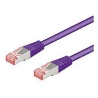 Cavo patch CAT6 50,0 m viola S/FTP 2xRJ45, LSOH, CU