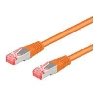 WADRONIC Goobay - Cavo patch - RJ -45 (M) a RJ -45 (m) - 50 cm - SFTP, PIMF - Cat 6A - alogeno -pree, a forma, senza gancio - a