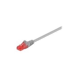 Goobay Wentronic - Cavo patch - RJ -45 (M) a RJ -45 (M) - 1 M - UTP - CAT 6 - Halogen -free, senza gancio - grigio (93669)