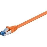 WEDRONIC Goobay - Cavo patch - RJ -45 (M) a RJ -45 (M) - 1,0m - SFTP, PIMF - CAT 6A - Pressata, liscia, alogena -libera - aranc