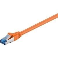 Goobay Wentronic - Cavo patch - RJ -45 (M) a RJ -45 (M) - 3,0m - SFTP, PIMF - CAT 6A - Pressata, liscia, alogena -libera - aran