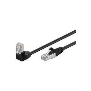 Cavo patch CAT5e 2,0 m 1x 90Ã‚Â°RJ45 1x dritto, nero, F/UTP