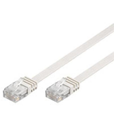 Cavo patch piatto Goobay U/UTP Cat6. CU. Bianco. 30 m