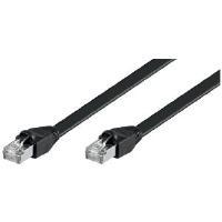 Goobay RJ45 CAT 6 piatto U/UTP CU 10 m Nero