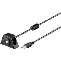 Goobay Wentronic - Cavo perdita USB - USB (W) a USB (S) - USB2.0 - 60cm - Black (95444)