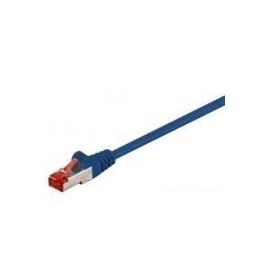 Cavo patch CAT6 0,25 m blu S/FTP 2xRJ45, PVC, CCA