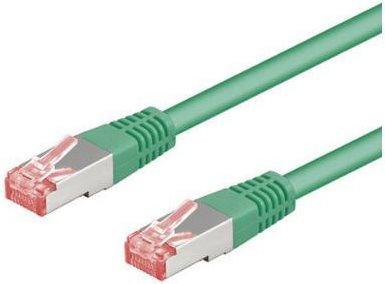Cavo patch CAT6 0,5 m verde S/FTP 2xRJ45, PVC, CCA