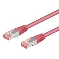 Wentronic goobay - Cavo di rete - Da RJ-45 (M) a RJ-45 (M) - 75 m - SFTP PiMF - CAT 6 - sagomato - Magenta (95525)