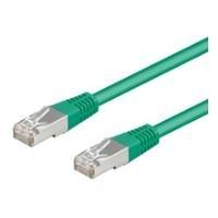 Goobay Wentronic - Cavo di rete - RJ -45 (M) a RJ -45 (M) - 1,5 m - SF/UTP - CAT 5E - Aboxato, senza gancio - verde (95547)