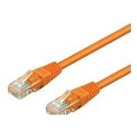 WEDRONIC Goobay - Cavo di rete - RJ -45 (M) a RJ -45 (M) - 1,5m - UTP - Cat 5E - Aboasato, senza gancio - arancione (95560)