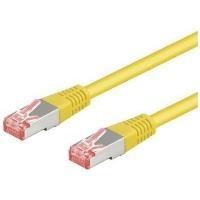 Wentronic goobay - Cavo di rete - Da RJ-45 (M) a RJ-45 (M) - 15 m - SFTP PiMF - CAT 6 - sagomato senza gancio - giallo (95566)