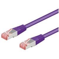 Wentronic goobay - Cavo di rete - Da RJ-45 (M) a RJ-45 (M) - 15 m - SFTP PiMF - CAT 6 - sagomato senza gancio - viola (95574)
