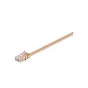 WEDRONIC Goobay - Cavo patch - RJ -45 (M) - RJ -45 (M) - 1,5m - UTP - Cat 6 - Pressato - Marrone chiaro (95882)