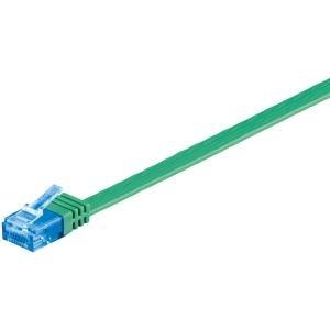 Goobay Wentronic - Cavo patch - RJ -45 (M) a RJ -45 (M) - 2,0m - UTP - Cat 6A - Abatti, piatto - verde (96319)