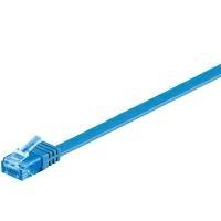 WEDRONIC Goobay - Cavo di rete - RJ -45 (M) a RJ -45 (M) - 3.0m - UTP - Cat 6A - Abatti, piatto - blu (96328)